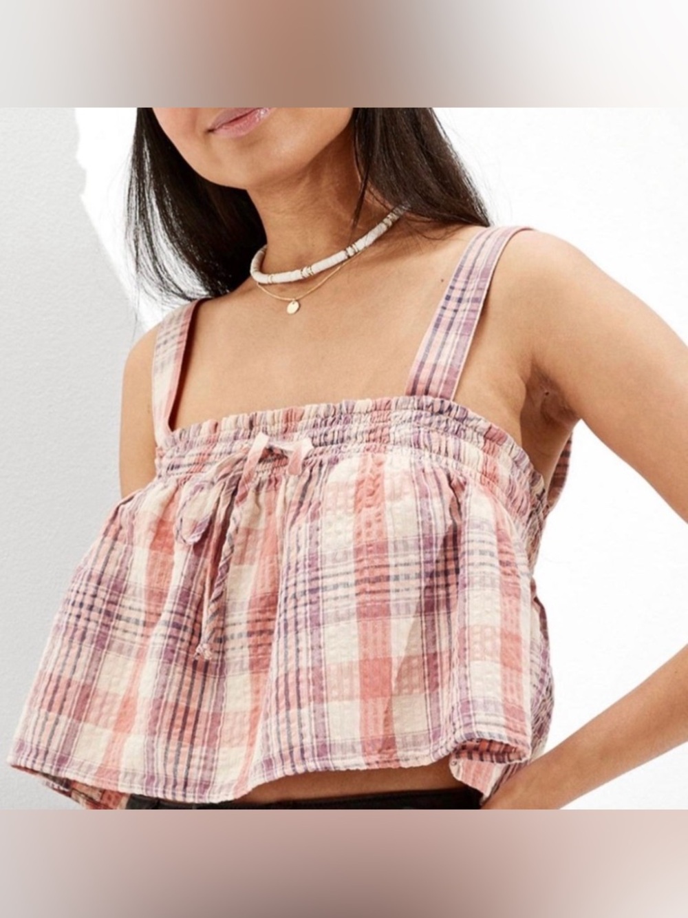 American Eagle Plaid Swing Cami